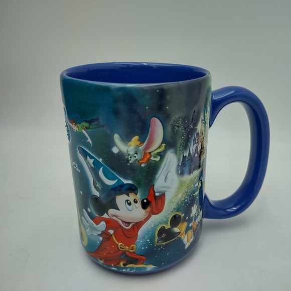 Walt Disney World Theme Parks Mug Blue Where Magic Lives 3D Sparkle - Picture 6 of 12